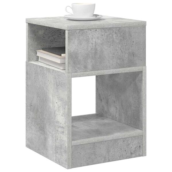 vidaXL End Table 2 pcs Concrete Grey 30.5 x 30 x 45 cm Engineered Wood