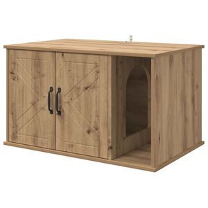 vidaXL Cat House Artisian Oak 85 x 55 x 50 cm Engineered Wood