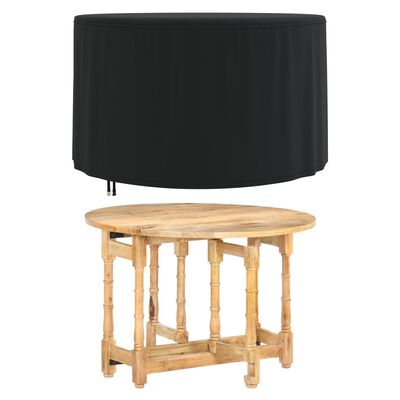 vidaXL Garden Furniture Cover Round Black Ø 128x71 cm 420D Oxford