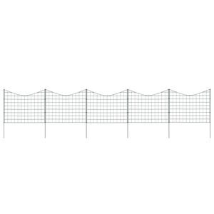 vidaXL Lower Arch Garden Fence Set 77,5x64 cm Green