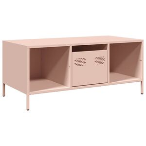 vidaXL Coffee Table Pink 101.5x50x43.5 cm Cold-rolled Steel