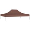 vidaXL Party Tent Roof 4x3 m Brown 270 g/m&sup2;