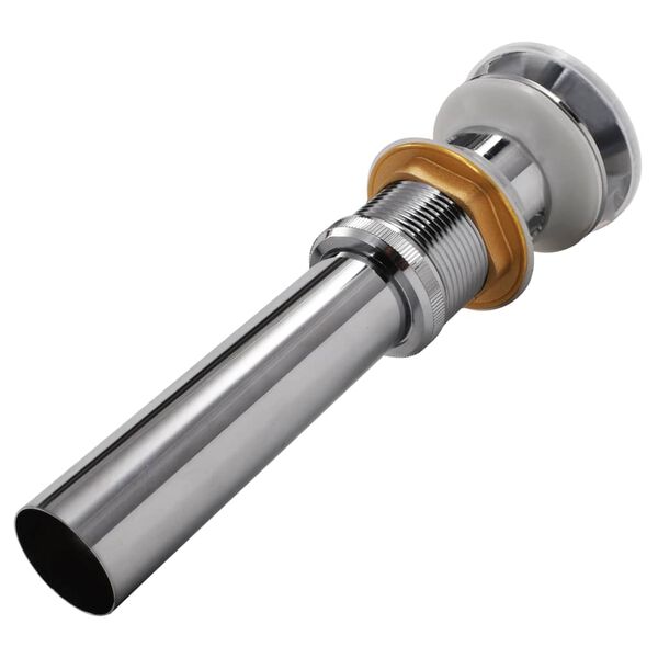 vidaXL Pop Up Sink Drain Stainless Steel