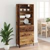 vidaXL Highboard Old Wood 69.5 x 34 x 180 cm Engineered Wood