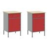 vidaXL Work Cabinet Set with Drawer with Shelf with Storage 6 pcs Red