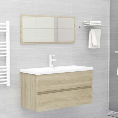 vidaXL Sink Cabinet Sonoma Oak 90x38.5x45 cm Engineered Wood