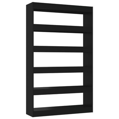 vidaXL Book Cabinet/Room Divider Black 100x30x166 cm