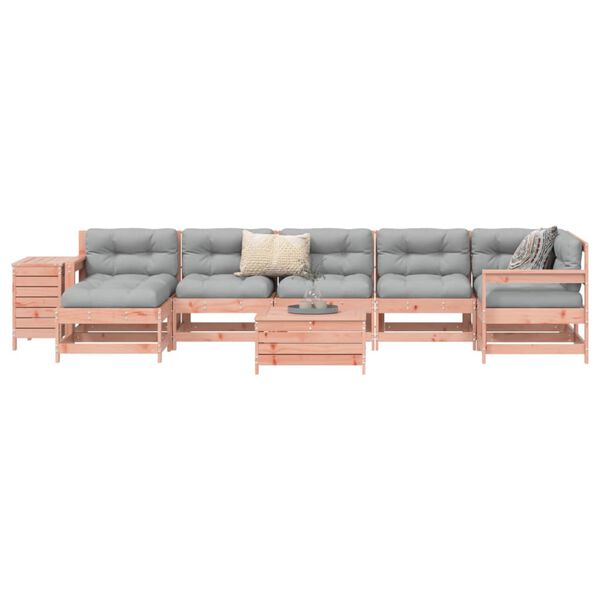 vidaXL 9 Piece Garden Sofa Set Solid Wood Douglas Fir