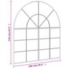 vidaXL Wall Mirror Black 100x110 cm Arch Iron