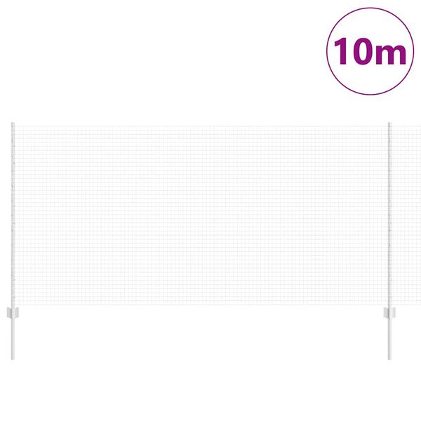 vidaXL Fence with Post Silver 1.2 x 10 m Steel