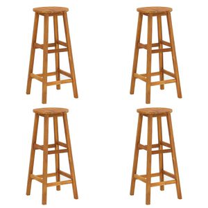 vidaXL Bar Stools 4 pcs Solid Acacia Wood