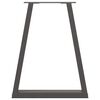 vidaXL Dining Table Legs V-Shape 2 pcs Anthracite 60x(72-73.3) cm Steel