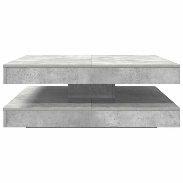 vidaXL Coffee Table 360-Degree Rotatable Concrete Grey 90x90x34.5 cm