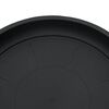 vidaXL Round Flower Tray 24 pcs Black &Oslash; 21.5 x 2.5 cm Plastic