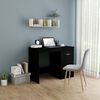 vidaXL Desk Black 100x50x76 cm Engineered Wood