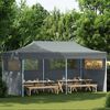 vidaXL Folding Pop-up Partytent with Sidewalls 3x6 m Anthracite