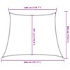 vidaXL Sunshade Sail 160 g/m² White 3/4x3 m HDPE