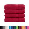 vidaXL Premium Bath Towels "SOLUND" 4 pcs Red 100x150 cm 600 gsm