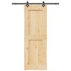 vidaXL Sliding Door with Hardware Set 80x210 cm Solid Wood Pine