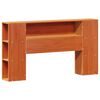 vidaXL Bookcase Bed without Mattress Wax Brown 140x190cm Solid Wood Pine