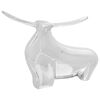 vidaXL Bull Sculpture Silver 37 x 44 x 17 cm Aluminium