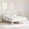 vidaXL Bed Frame with Headboard Natural 160 x 200 cm Solid Pine Wood