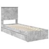 vidaXL Storage Bed Concrete Grey 75 x 190 cm Engineered Wood