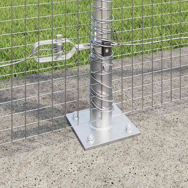vidaXL Fence Post Silver 25 x 1.5 m (19 x 19 mm mesh) Steel