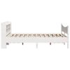 vidaXL Bed Frame with Headboard White 140x190 cm Solid Wood Pine