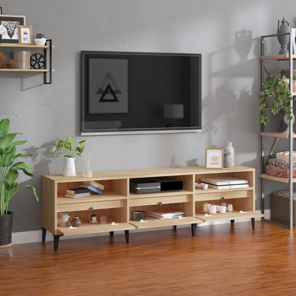 vidaXL TV Cabinet Sonoma Oak 150x30x44.5 cm Engineered Wood