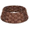 vidaXL Christmas Tree Collar Round Brown Wash Dia. 75 x 25 cm