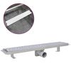 vidaXL Linear Shower Drain Bubble 630x140 mm Stainless Steel