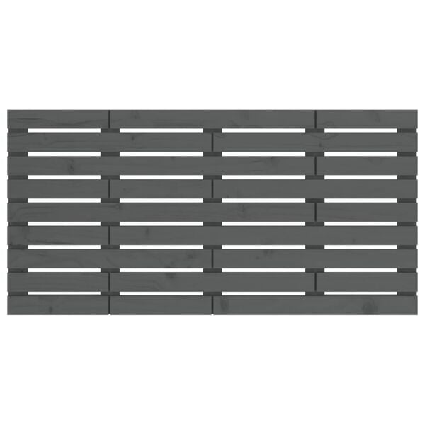 vidaXL Wall Headboard Grey 146x3x63 cm Solid Wood Pine