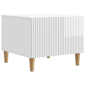vidaXL Coffee Table High Gloss White 49 x 50 x 40 cm Engineered Wood