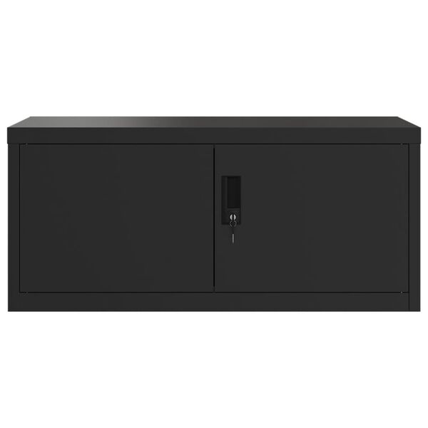 vidaXL File Cabinet Black 90x40x240 cm Steel