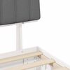 vidaXL Bed Frame with Upholstered Headboard Light Grey 135 x 190 cm