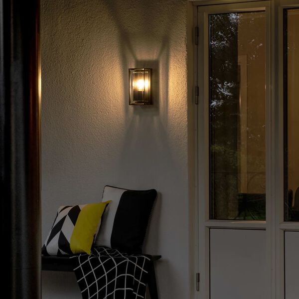 KONSTSMIDE Wall Light Brindisi Glass Matt Black