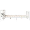 vidaXL Bed Frame with Headboard without Mattress White 140x200 cm