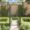 vidaXL Fence Gate Steel 100x200 cm Green