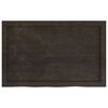 vidaXL Bathroom Countertop Dark Brown 80x50x(2-4) cm Treated Solid Wood