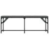 vidaXL Dining Bench Dark Grey 124x32x45 cm Steel and Fabric