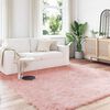 vidaXL Faux Sheepskin Rug Tafalla Pink 240 x 240 cm Polyester