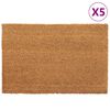 vidaXL Door Mats 5 pcs Natural 40x60 cm Tufted Coir