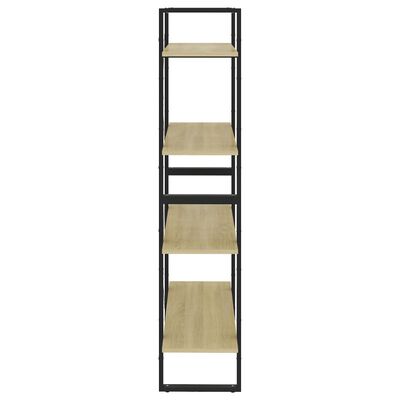 vidaXL 4-Tier Book Cabinet Sonoma Oak 80x30x140 cm Engineered Wood