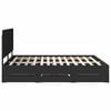 vidaXL Bed Frame with Drawer Black 200 x 200 cm Engineer Wood