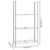 vidaXL 3-Layer Tire Rack Silver 110x40x200 cm Steel