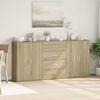 vidaXL Sideboards 3 pcs Sonoma Oak 60x31x84 cm Engineered Wood