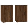 vidaXL 2 Piece Wall-mounted TV Cabinet Set Brown Oak 40x34,5x60 cm