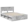 vidaXL Bed Frame Concerte Grey 135 x 190 cm Solid Pine Wood