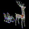 vidaXL Reindeer Pull Sleigh Colourful 70 x 26 x 129 cm Acrylic